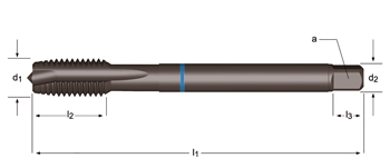 E384 - MF Tarauds machine Coupe gun, Shark bague bleue