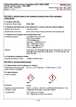 Fiche de sécurité