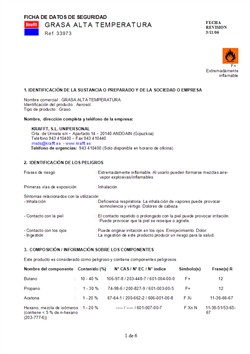 Fiche de sécurité