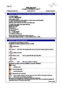 Fiche de sécurité