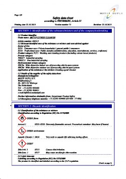 Fiche de sécurité